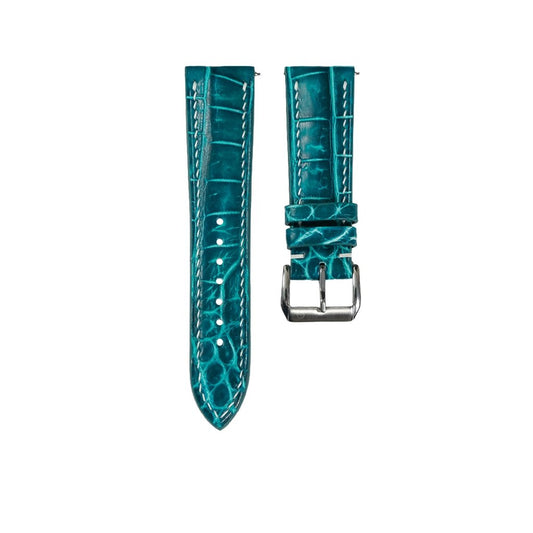 Aqua Patina Alligator Leather Watch Strap — original product photo
