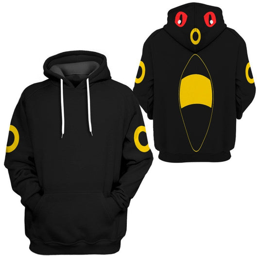 Pokemon Hoodie Umbreon Pokemon Cosplay T-Shirt Black Unisex Adults New Release - Trendy Gift For Men & Women