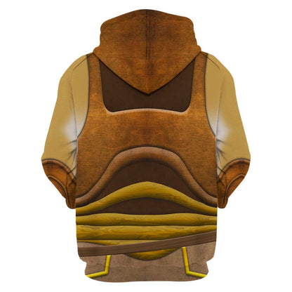 Starwars Hoodie Gungan Costume Starwars Cosplay T-Shirt Brown Unisex Adults - Trendy Gift For Men & Women