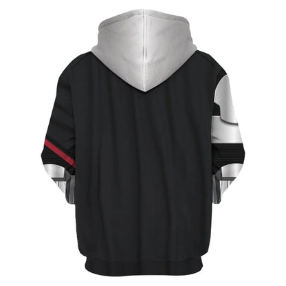 Starwars Hoodie Captain Phasma’S Armor Costume Starwars Cosplay T-Shirt Black Silver Unisex Adults - Trendy Gift For Men & Women
