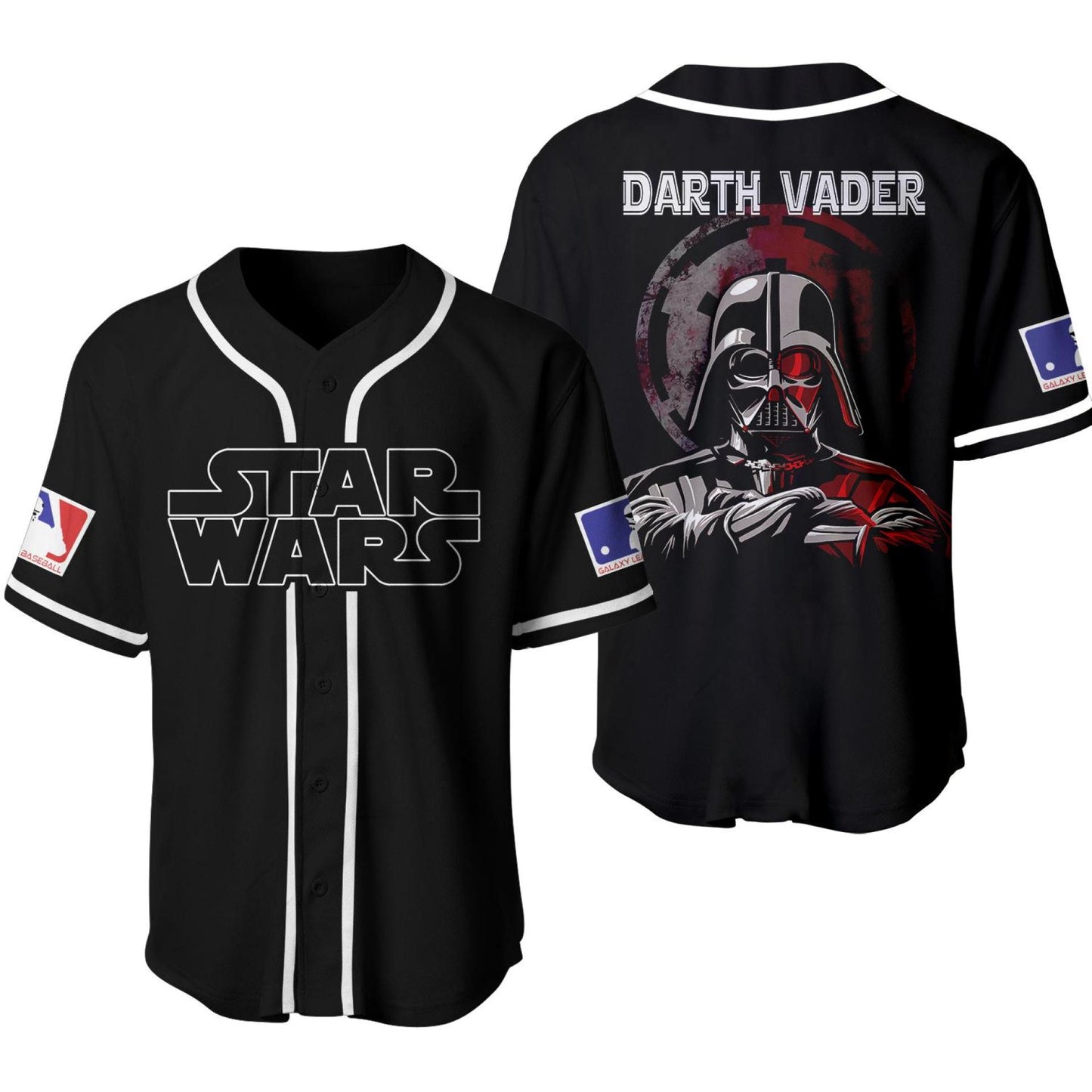 Star Wars Jersey Star Wars Darth Vader Character Graphic Galactic Empire Symbol Red Black Jersey Shirt Baseball