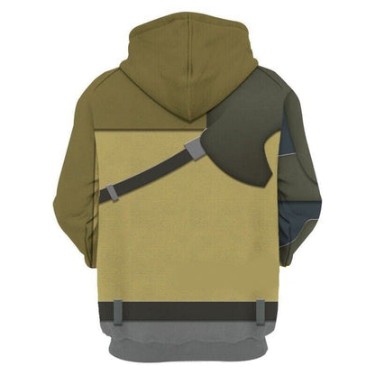 Starwars Hoodie Starwars Kanan Jarrus Costume Hoodie Green Unisex