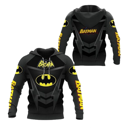 Batman Hoodie Dc Comic Batman Symbol Pattern Hoodie Colorful Unisex - Cozy Hoodie For Cold Weather
