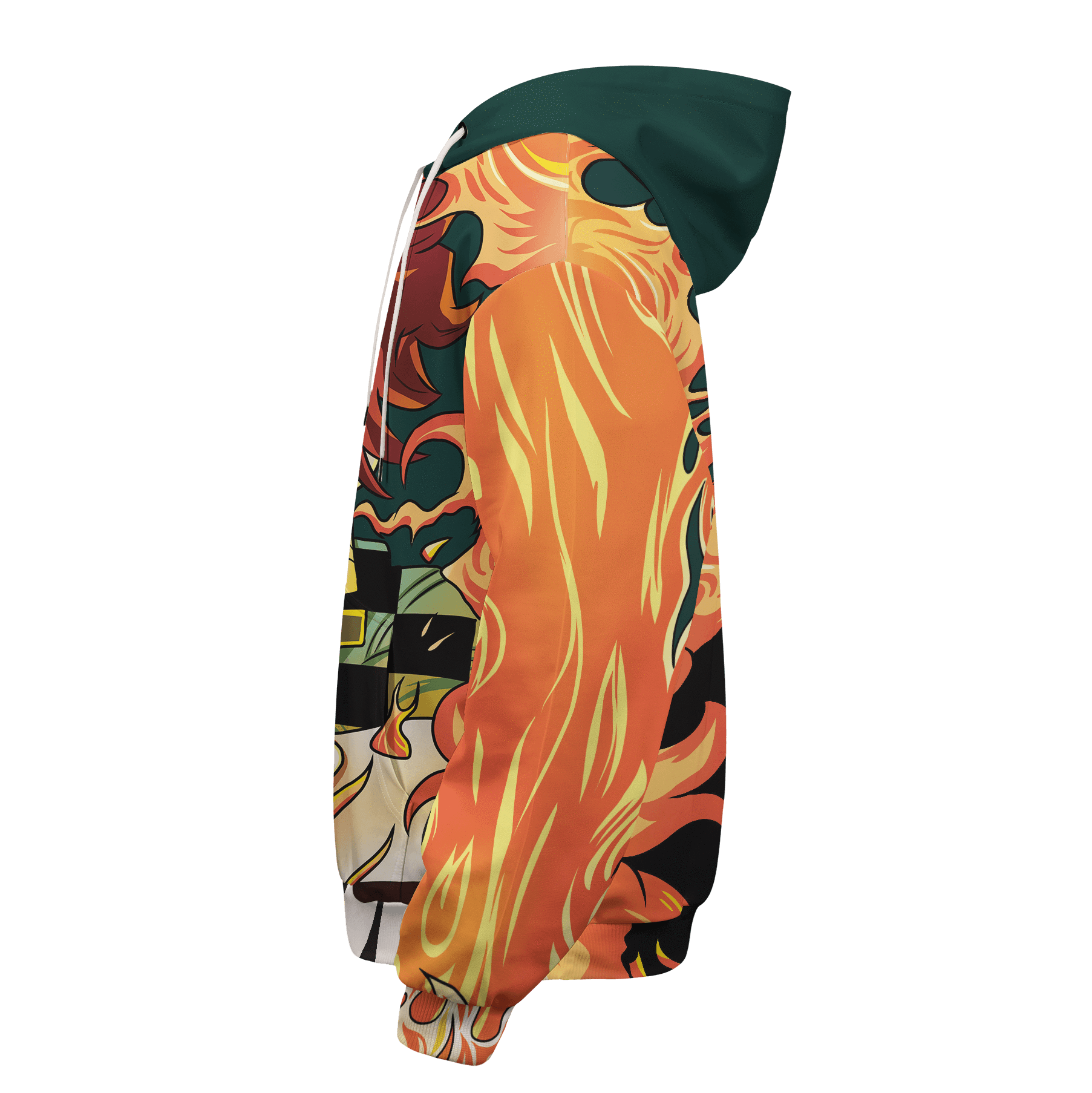  Demon Slayer Hoodie Tanjiro Kamado Water Fire Kimetsu No Yaiba Logo Hoodie Demon Slayer Apparel
