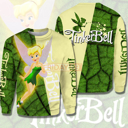 Tinkerbell T-shirt Beauty Tinker Bell Peter Pan 3D Print T-shirt Cute High Quality DN Hoodie Sweater Tank
