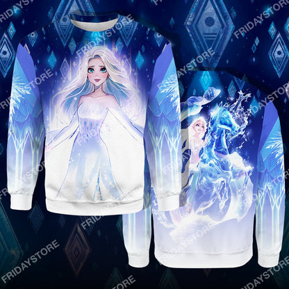  DN Frozen T-shirt Disney Frozen II Water Horse Elsa T-shirt Amazing DN Frozen Hoodie Sweater Tank Elsa Hoodie Shirt
