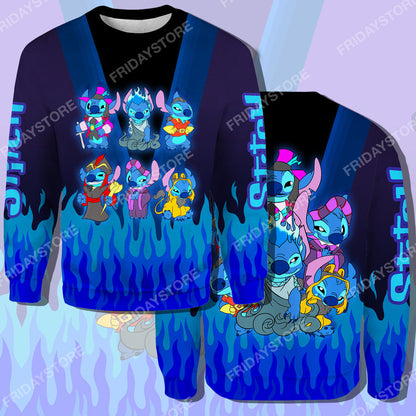  LAS T-shirt Stitch DN Villains Emotion T-shirt Amazing Cool DN Stitch Hoodie Sweater Tank