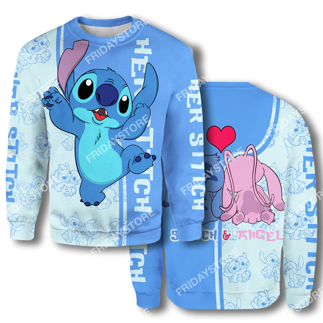  LAS T-shirt Her Stitch Adorable Couple T-shirt Cute High Quality DN Stitch Hoodie Sweater Tank