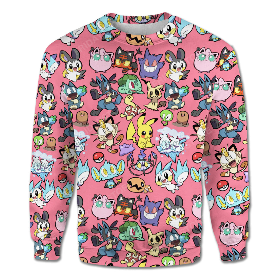 Pokemon T-Shirt Many Different Pokemons Pink Hoodie Pokemon Hoodie