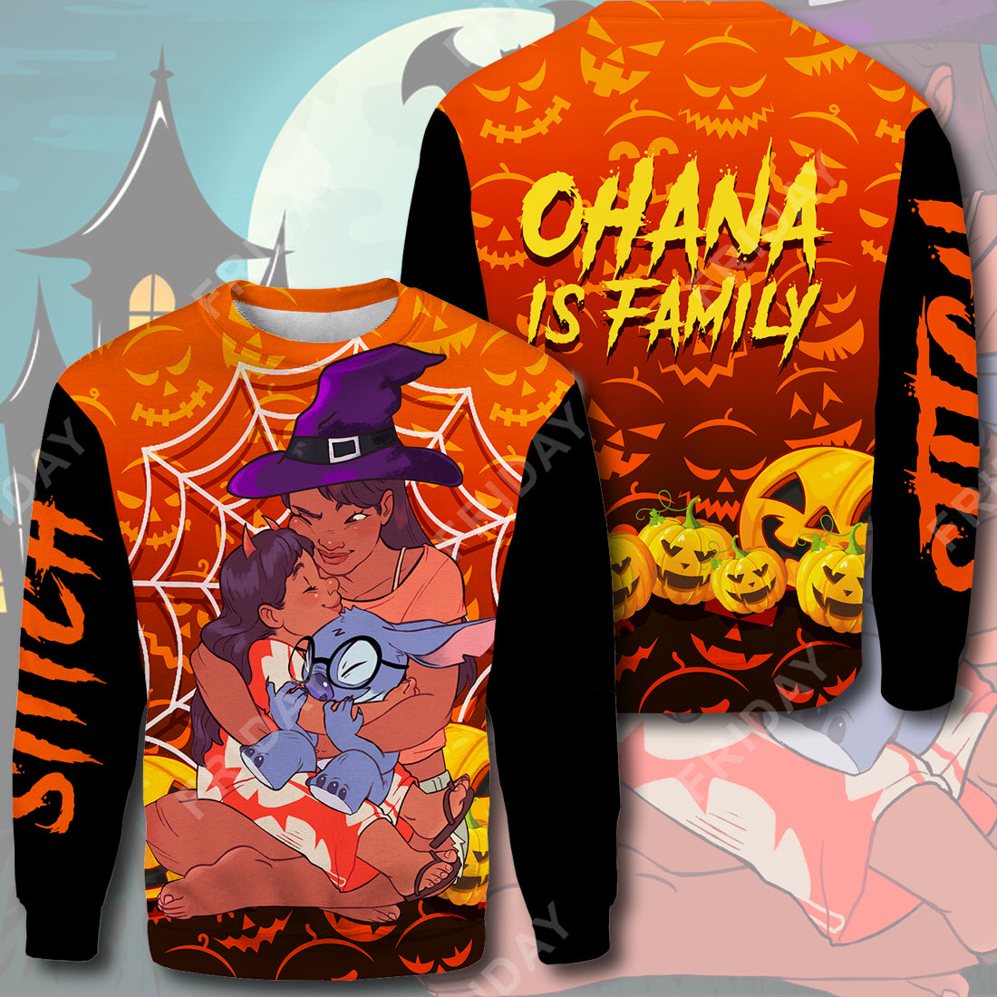  LAS T-shirt Ohana Is Family Halloween T-shirt High Quality Awesome DN Stitch Hoodie Sweater Tank