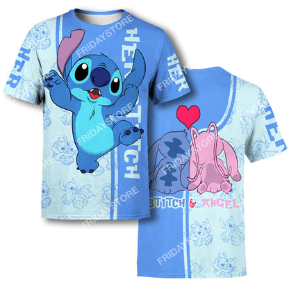 LAS T-shirt Her Stitch Adorable Couple T-shirt Cute High Quality DN Stitch Hoodie Sweater Tank