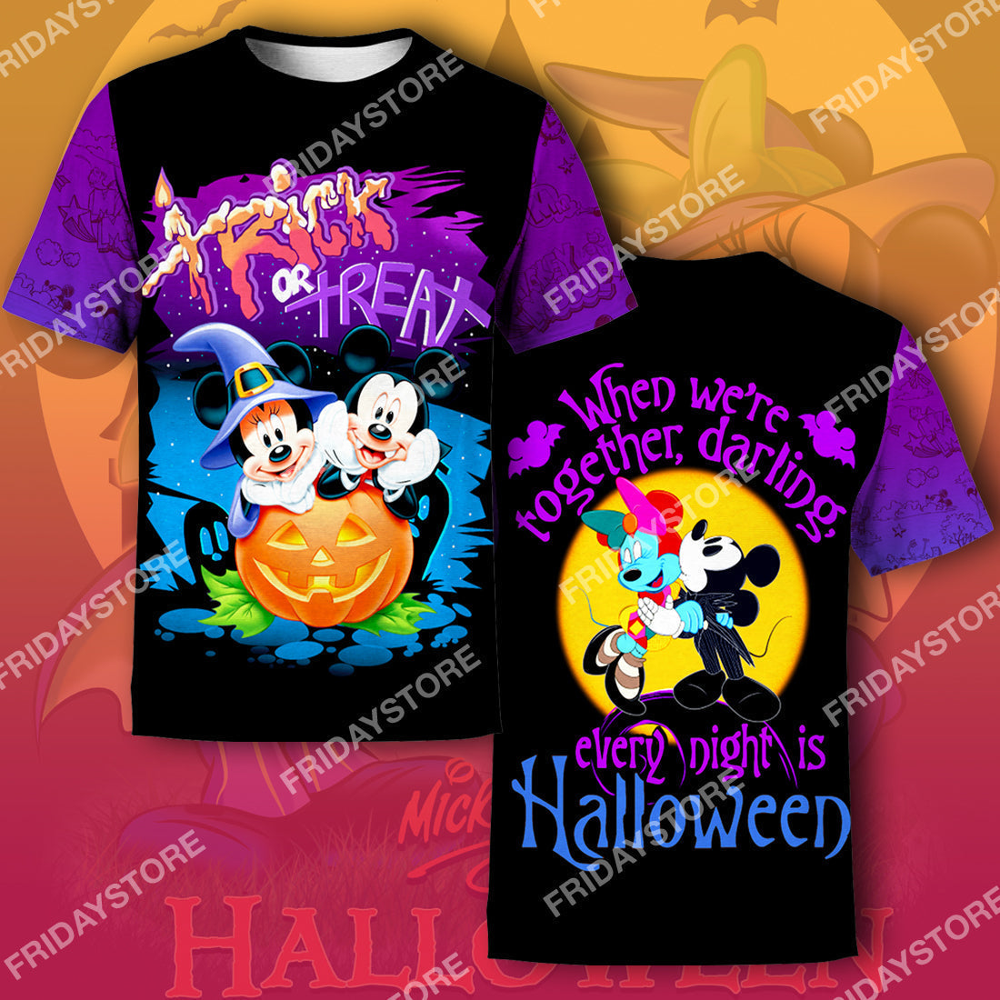  DN T-shirt We're Together Darling Every Night Is Halloween T-shirt High Quality DN Mk Mouse Hoodie Sweater Tank