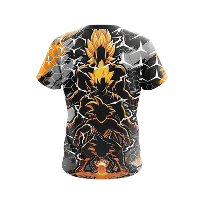  Dragon Ball T-shirt Goku Shirt Goku Transformation Lighting Black T-shirt Dragon Ball Anime Fan Hoodie  