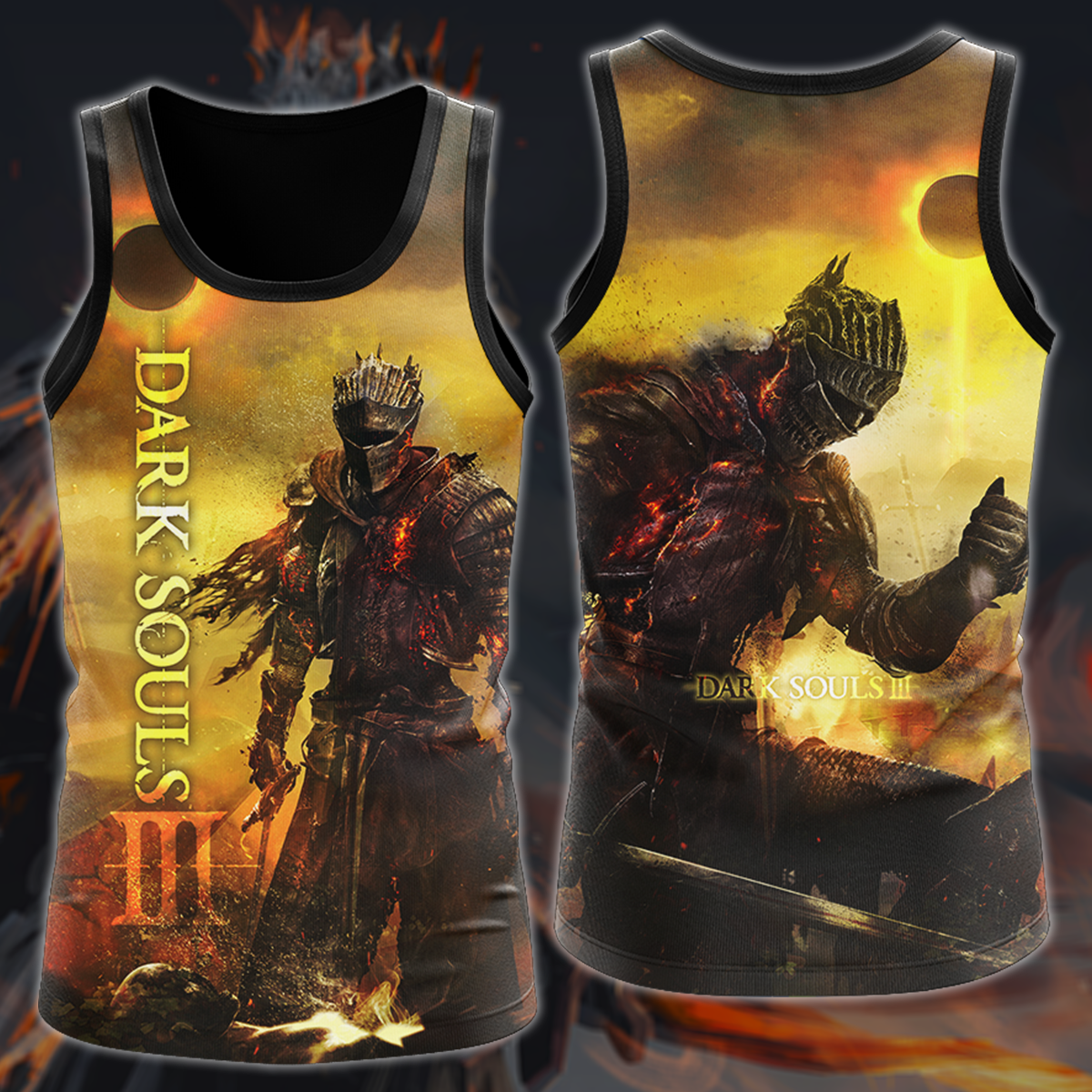 Dark Souls 3 Video Game 3D All Over Printed T-shirt Tank Top Zip Hoodie Pullover Hoodie Hawaiian Shirt Beach Shorts Jogger