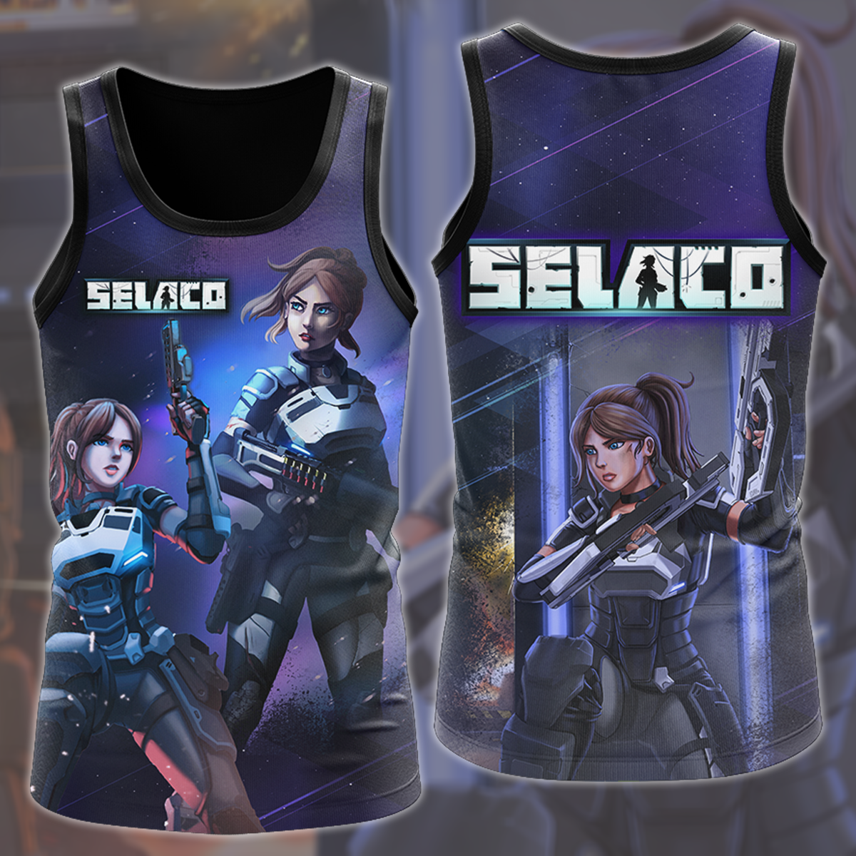 Selaco Video Game All Over Printed T-shirt Tank Top Zip Hoodie Pullover Hoodie Hawaiian Shirt Beach Shorts Joggers