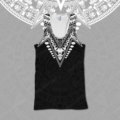 Gifury Mexican T-shirt Mexican Culture Aztec Pattern Black White T-shirt Mexican Hoodie Sweater Tank 2024