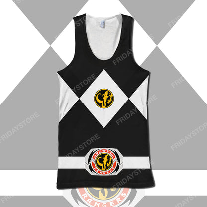  Power Ranger T-shirt Black Power Ranger Costume T-shirt High Quality Power Ranger Hoodie Sweater Tank 2024