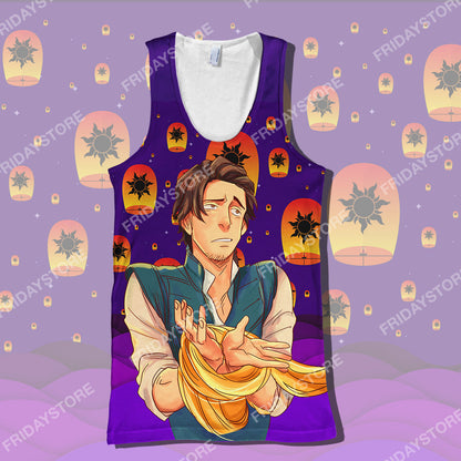  DN Rapunzel T-shirt DN Tangled Flynn Couple Silhouette T-shirt Flynn Hoodie Apparel Awesome DN Tangled Hoodie Sweater Tank