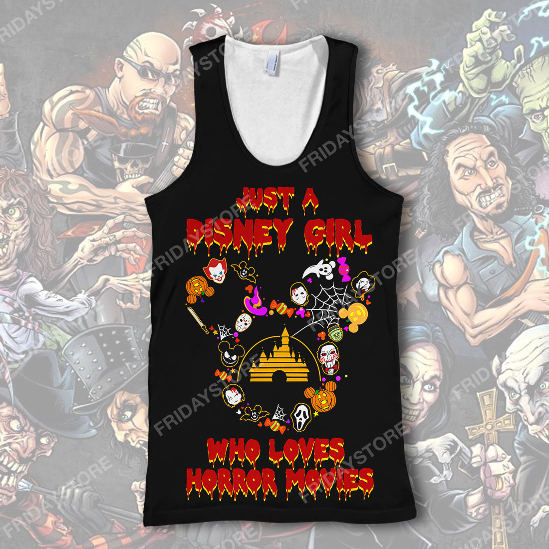 DN T-shirt Just A Girl Who Loves Horror Movies T-shirt Cool DN Horror Hoodie Shirt Sweater Tank 2025