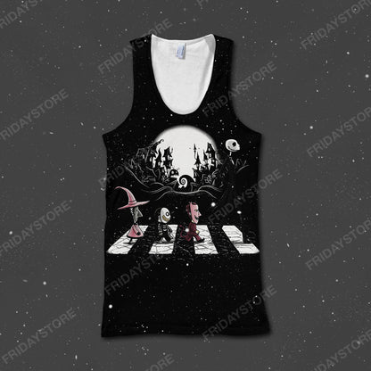  TNBC T-shirt Crossing Road In Nightmare Halloween Black T-shirt Cool High Quality TNBC Hoodie Sweater Tank 2024