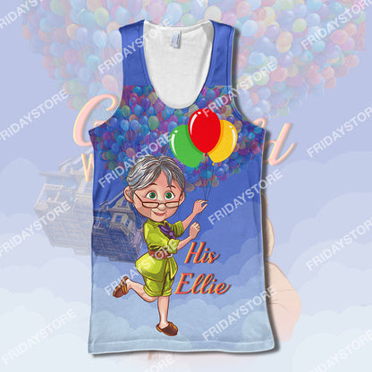  DN Up T-shirt I Wanna Grow Old With You Up Couple His Ellie T-shirt Awesome DN Up Hoodie Sweater Tank