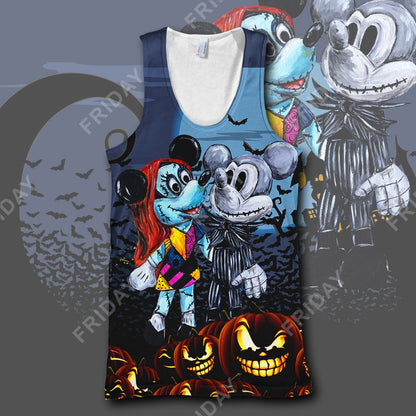  DN T-shirt Mouse Couple Night Of Halloween T-shirt Cool DN MK Mouse Hoodie Sweater Tank