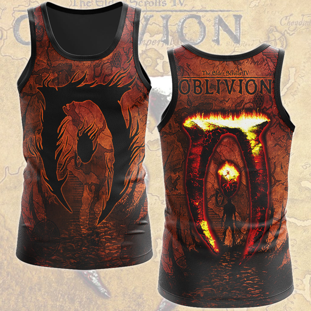 The Elder Scrolls IV: Oblivion Video Game All Over Printed T-shirt Tank Top Zip Hoodie Pullover Hoodie Hawaiian Shirt Beach Shorts Joggers