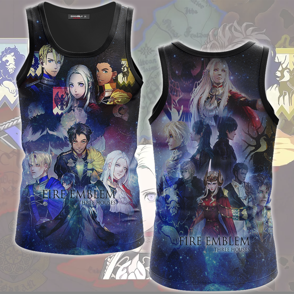 Fire Emblem Three Houses Video Game All Over Printed T-shirt Tank Top Zip Hoodie Pullover Hoodie Hawaiian Shirt Beach Shorts Joggers