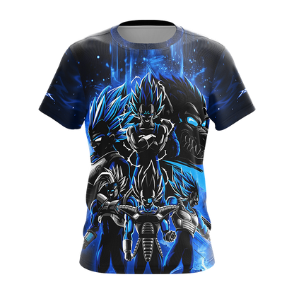  Dragon Ball T-shirt Dragon Ball Vegeta Glowing Blue 3d T-shirt Dragon Ball Hoodie  