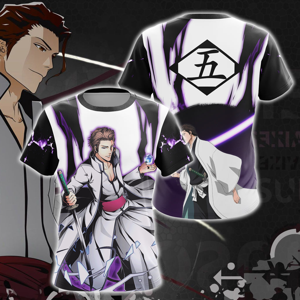 Bleach Aizen Sōsuke Unisex 3D T-shirt Zip Hoodie Pullover Hoodie