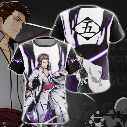 Bleach Aizen Sōsuke Unisex 3D T-shirt Zip Hoodie Pullover Hoodie