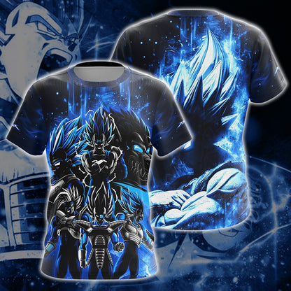  Dragon Ball T-shirt Dragon Ball Vegeta Glowing Blue 3d T-shirt Dragon Ball Hoodie  