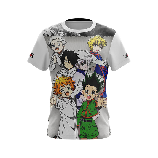  Hunter X Hunter Shirt The Promised Neverland Crossover Hunter X Hunter White Shirt Anime Shirt   