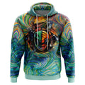 Trippy Green White Power Rangers Hoodie