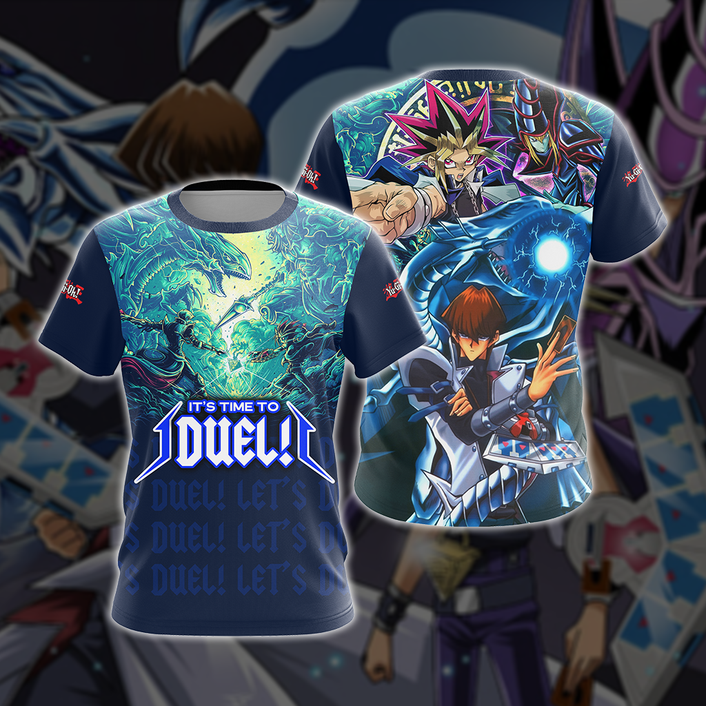 Yu-Gi-Oh! It's Time To Duel Mutō Yūgi vs Seto Kaiba Unisex 3D T-shirt Zip Hoodie Pullover Hoodie
