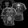 Viking Pattern Unisex 3D T-shirt Zip Hoodie Pullover Hoodie