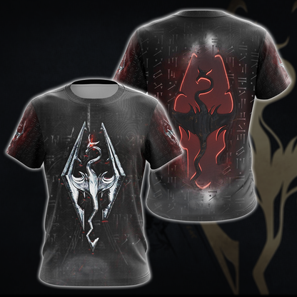 The Elder Scrolls V: Skyrim Video Game All Over Print T-shirt Tank Top Zip Hoodie Pullover Hoodie