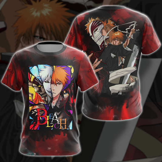 Bleach Kurosaki Ichigo Unisex 3D T-shirt Zip Hoodie Pullover Hoodie