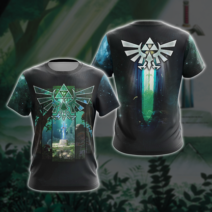 The Master Sword The legend of Zelda All Over Print T-shirt Zip Hoodie Pullover Hoodie