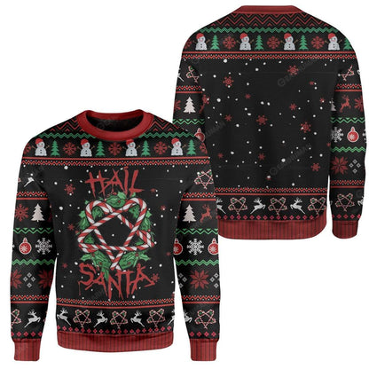 Ugly Hail Santa Candy Cane Summonings Hoodie TShirt Apparel