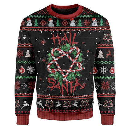 Ugly Hail Santa Candy Cane Summonings Hoodie TShirt Apparel