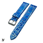 Ocean Blue Standard Alligator Watch Strap by Justvero — original product photo