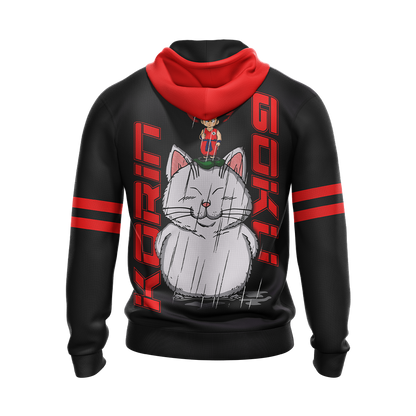  Dragon Ball Hoodie Dragon Ball Goku And Korin Crossover My Neighbor Totoro Black Red Hoodie Apparel   