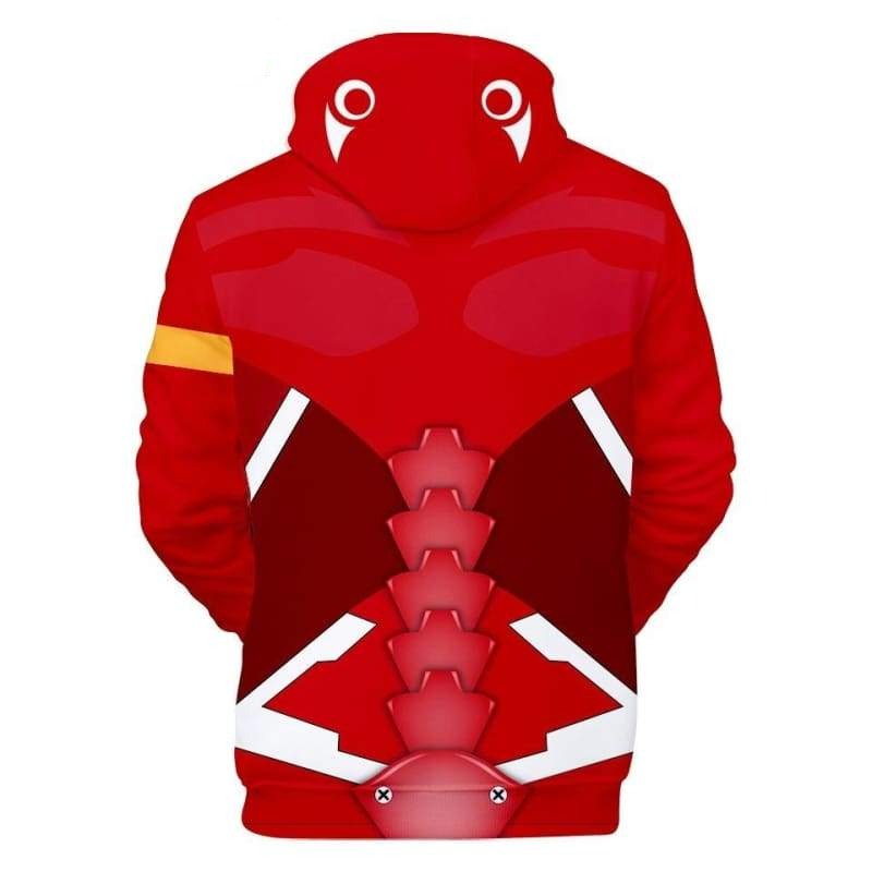  Darling In The Franxx Hoodie Zero Two Fighting Suit Costume Red Hoodie Anime Hoodie Adult