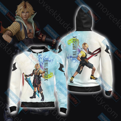 Final Fantasy X - Tidus T-shirt Zip Hoodie Pullover Hoodie