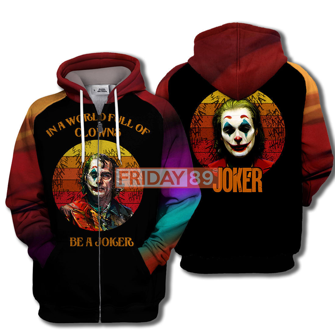  DC Shirt In A World Full Of Clowns Be A Joker Shirt High Quality DC Hoodie Sweater Tank
