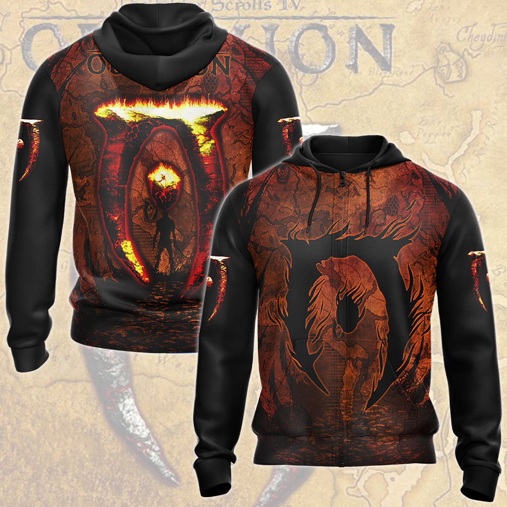 The Elder Scrolls IV: Oblivion Video Game All Over Printed T-shirt Tank Top Zip Hoodie Pullover Hoodie Hawaiian Shirt Beach Shorts Joggers