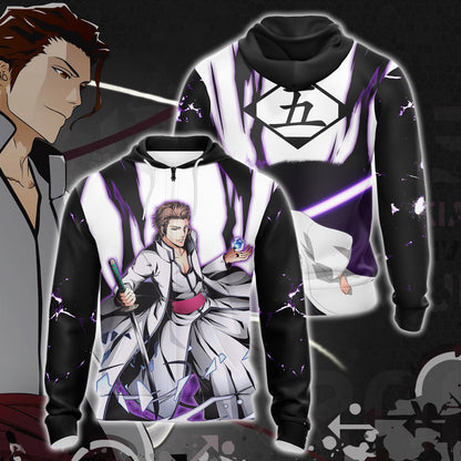 Bleach Aizen Sōsuke Unisex 3D T-shirt Zip Hoodie Pullover Hoodie