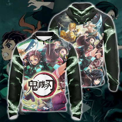 Demon Slayer: Kimetsu no Yaiba Unisex 3D T-shirt Zip Hoodie Pullover Hoodie