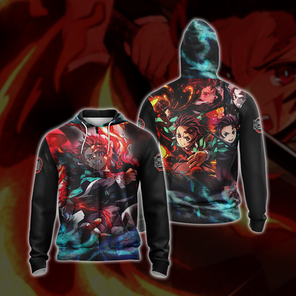 Demon Slayer Kamado Tanjiro Unisex 3D T-shirt Zip Hoodie Pullover Hoodie